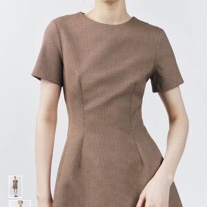 Zara Brown Short Sleeve Mini Dress